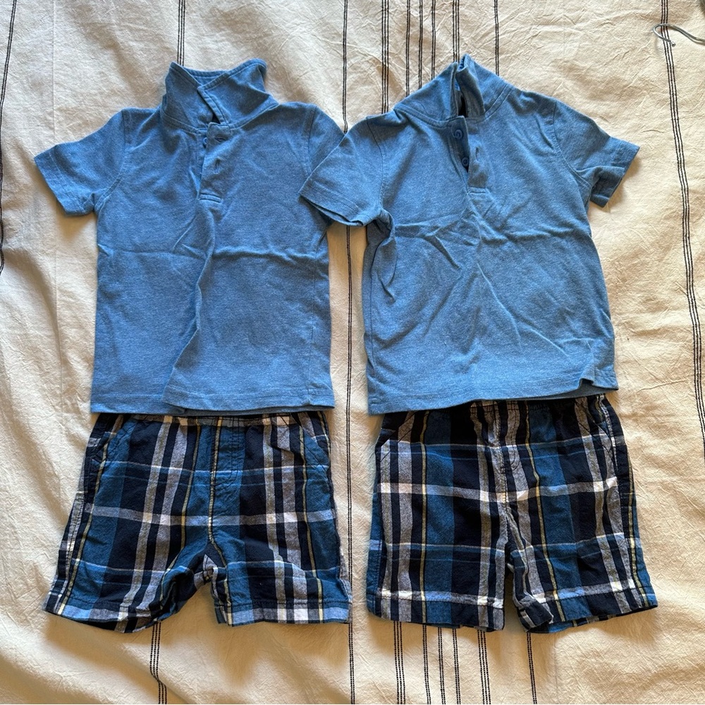18mo Jumping Beans polos and shorts sets